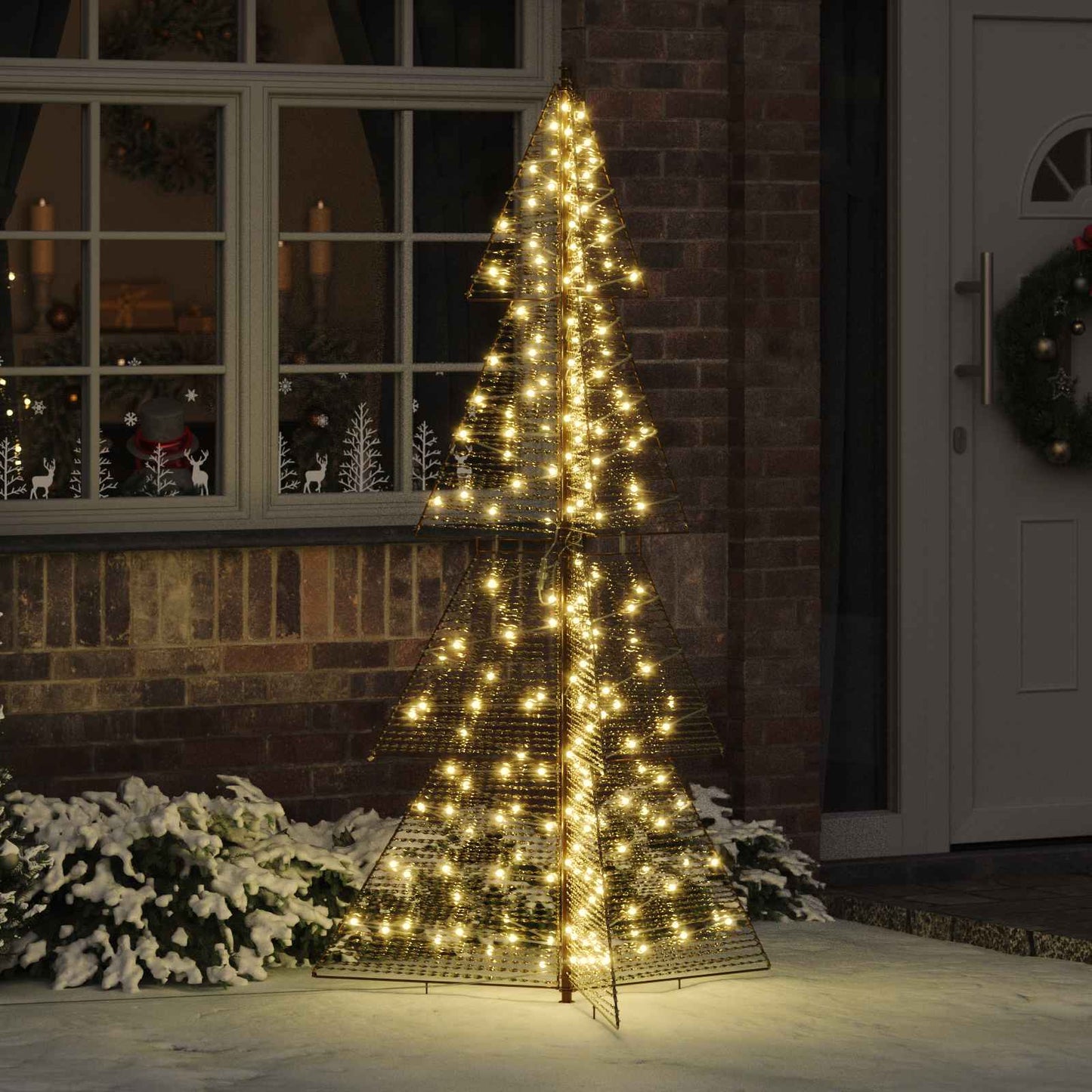 Vidaxl kerstboom met 240 led warmwit 180 cm pet