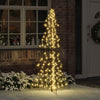 VidaXL Albero di Natale con 240 LED bianco caldo cappello da 180 cm