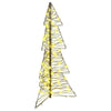 VidaXL Albero di Natale con 100 LED bianco caldo in rattan da 120 cm