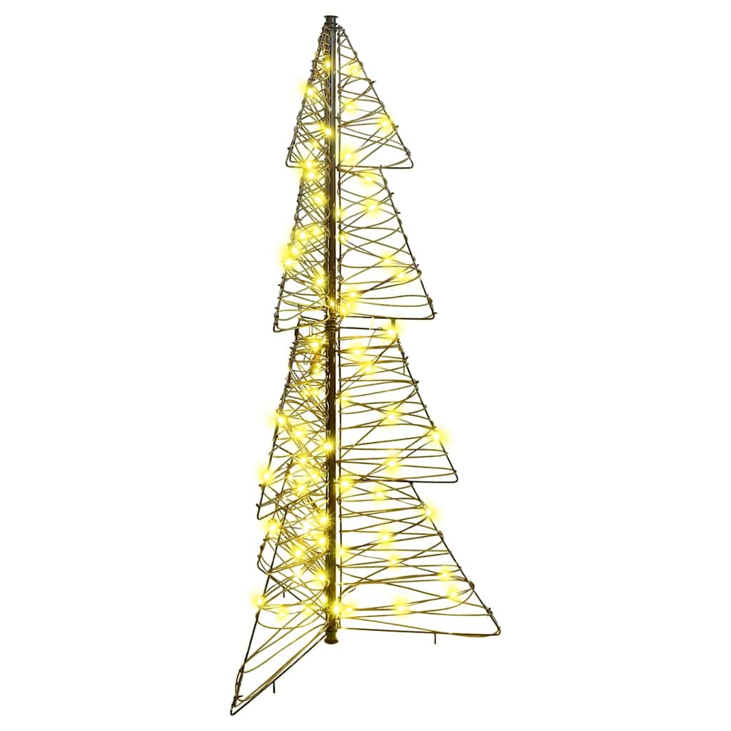 VidaXL Albero di Natale con 100 LED bianco caldo in rattan da 120 cm