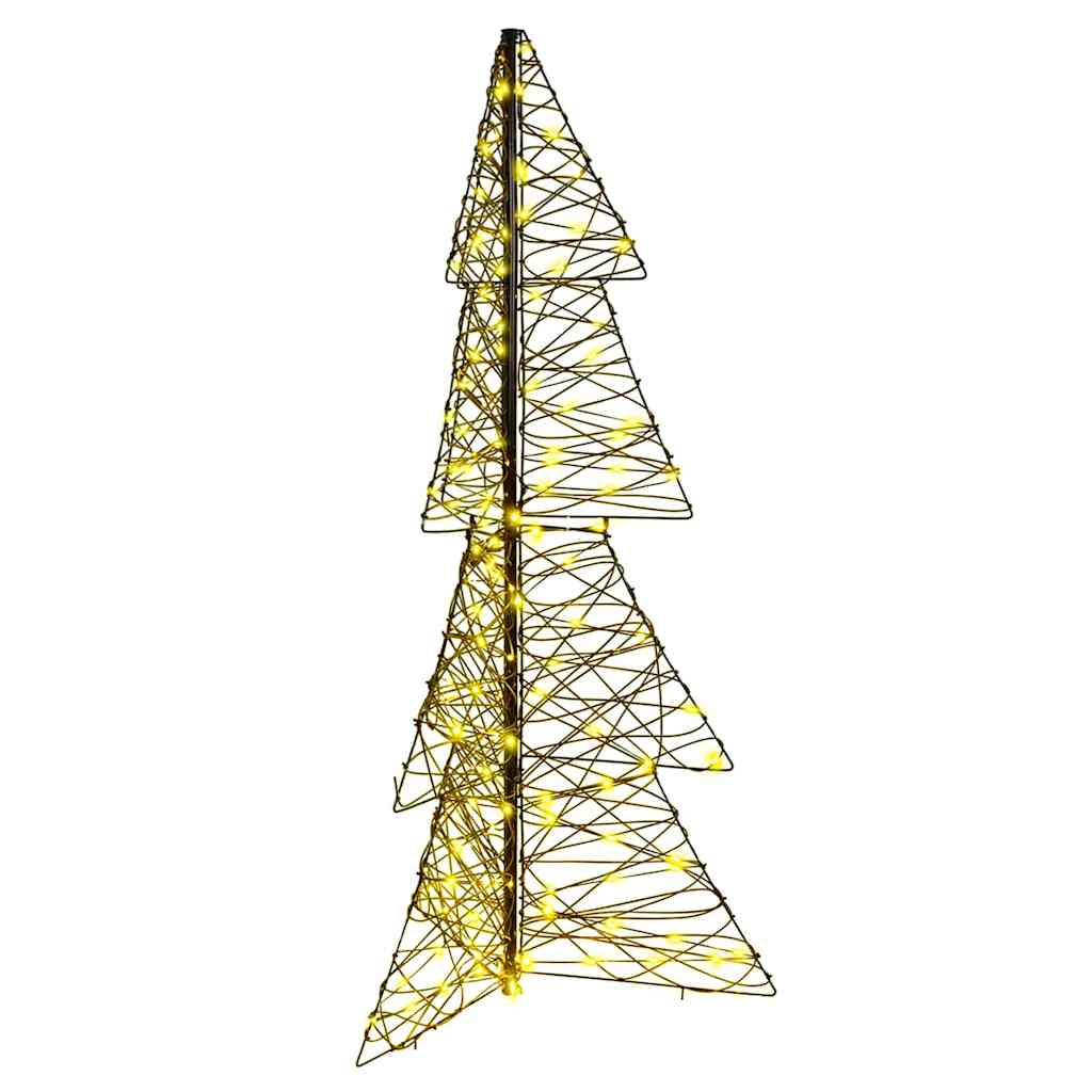 VidaXL Albero di Natale con 160 LED bianco caldo in rattan da 150 cm