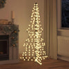 Vidaxl kerstboom met 240 led warmwit 180 cm rattan