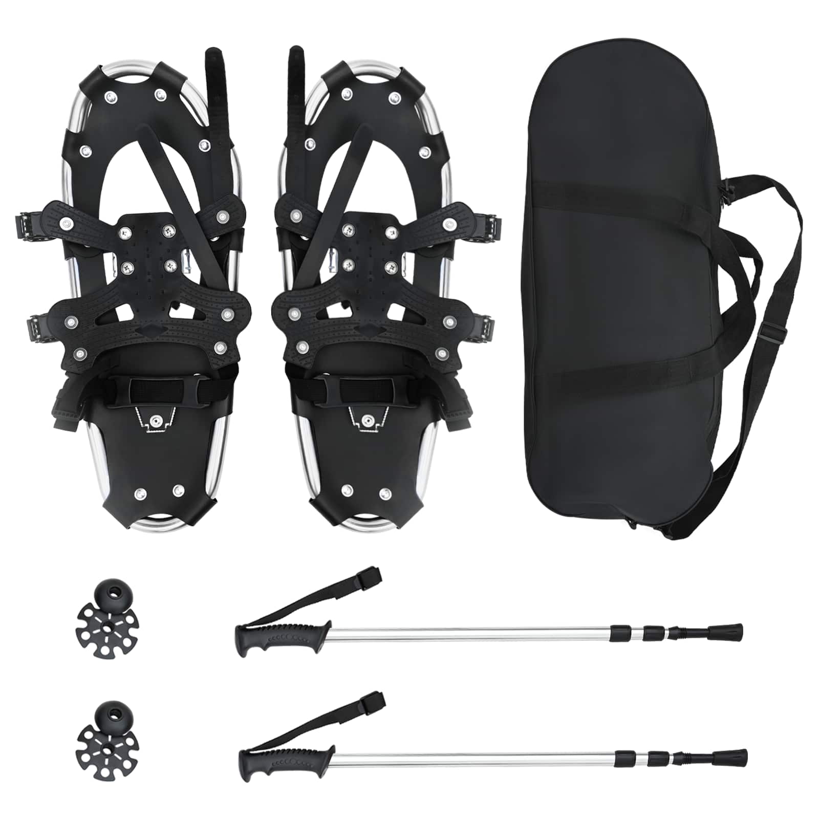 Vidaxl 3 in 1 sneeuwschoenen met wandelschoenen zilver en zwart