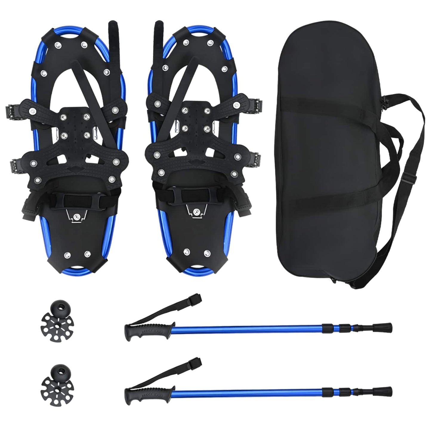 Ciaspole VidaXL 3 in 1 con scarponi da trekking blu e neri