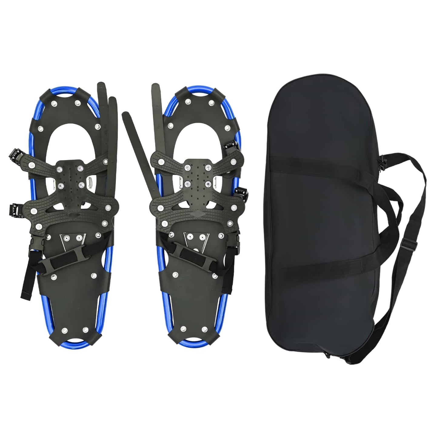 Raquetas de nieve VidaXL 3 en 1 azul y negro 25 pulgadas