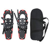 Raquetas de nieve VidaXL 3 en 1 rojo y negro 25 pulgadas aluminio y HDPE