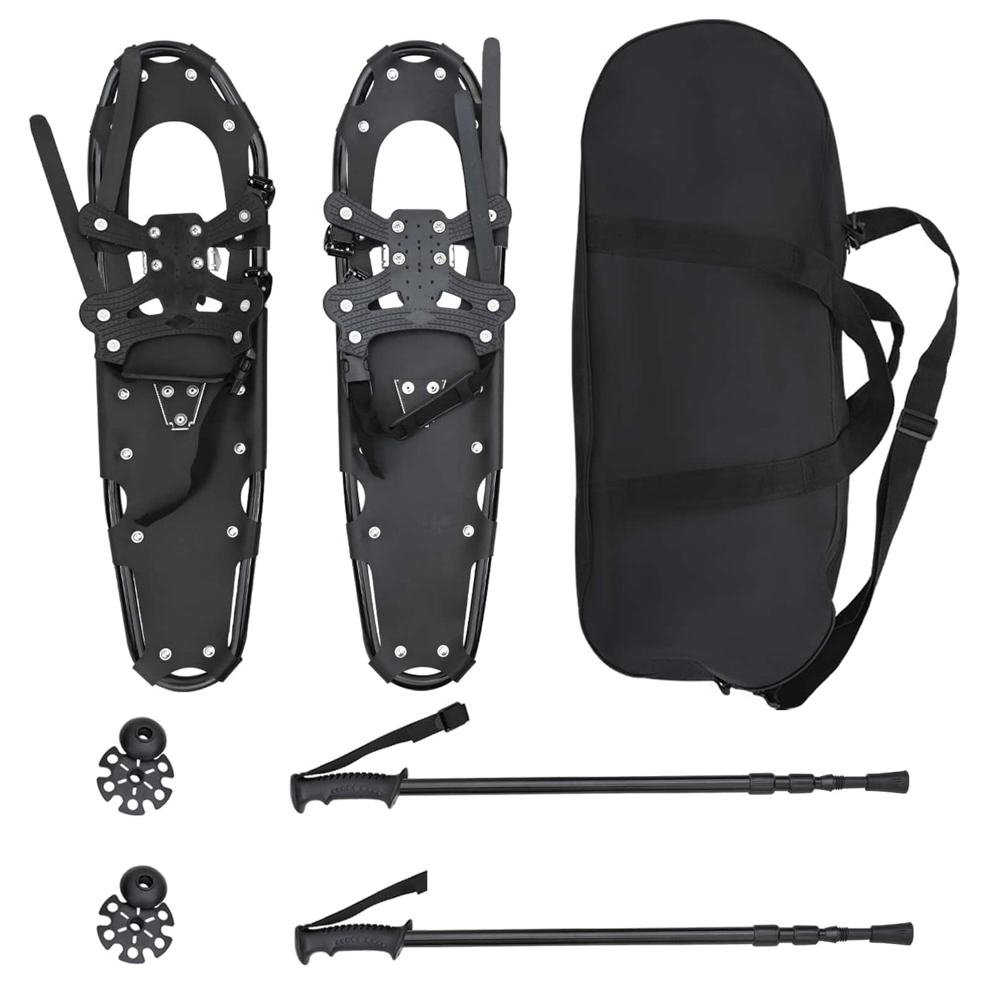 VidaXL Raquetas de nieve 3 en 1 con botas de montaña negro 30 pulgadas