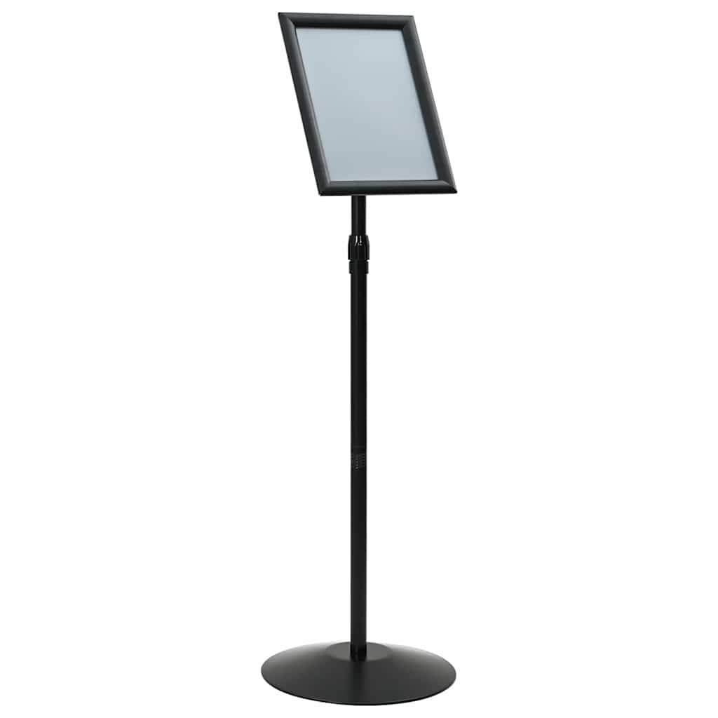 Vidaxl piedistallo porta poster argento A4 PVC e acciaio