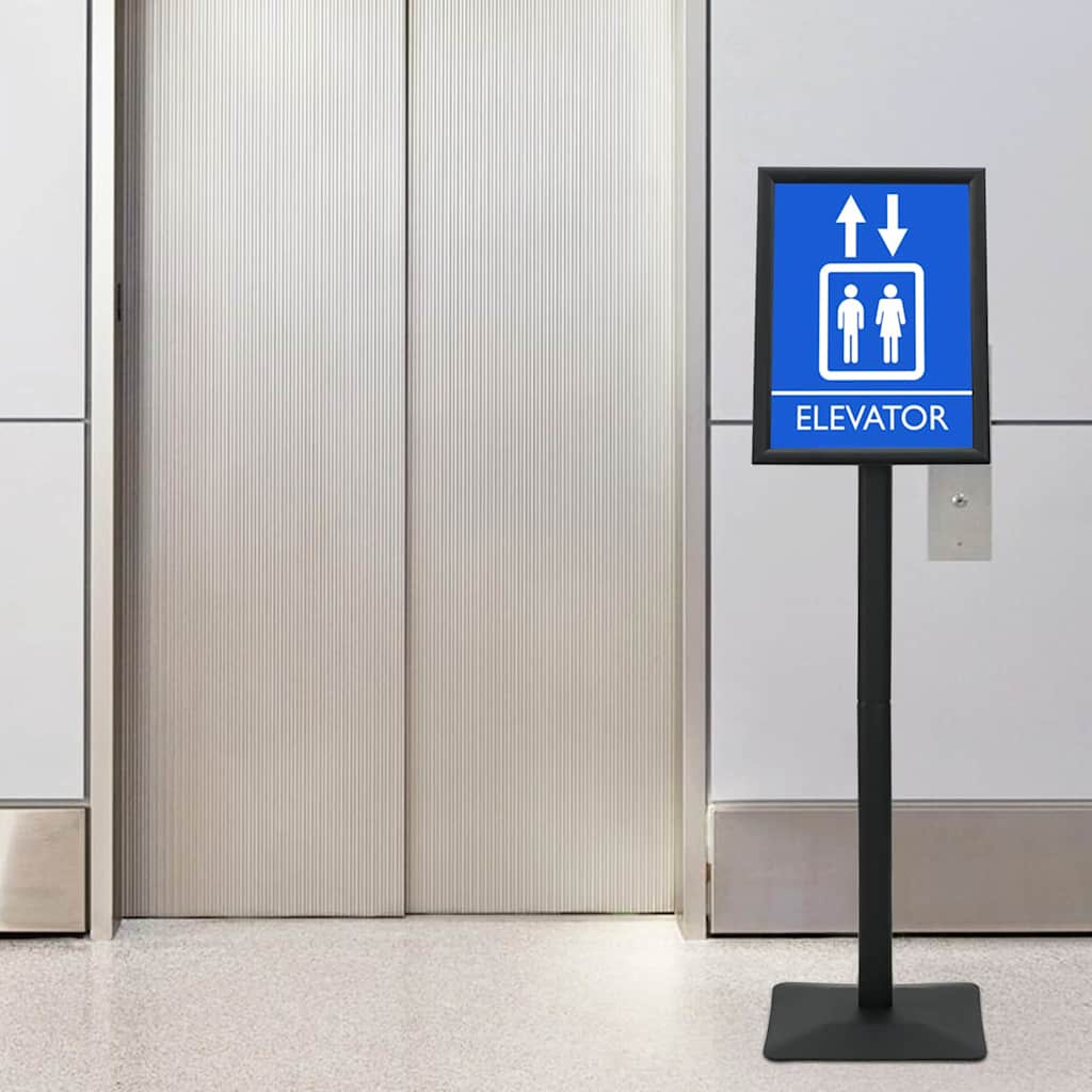 VidaXL piedistallo porta poster argento A3 PVC e ghisa