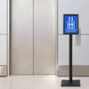 Vidaxl pedestal posterstand zilver a4 pvc en gietijzer