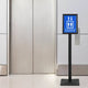 Vidaxl pedestal posterstand zilver a4 pvc en gietijzer