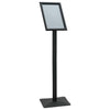 Vidaxl pedestal posterstand zilver a4 pvc en gietijzer