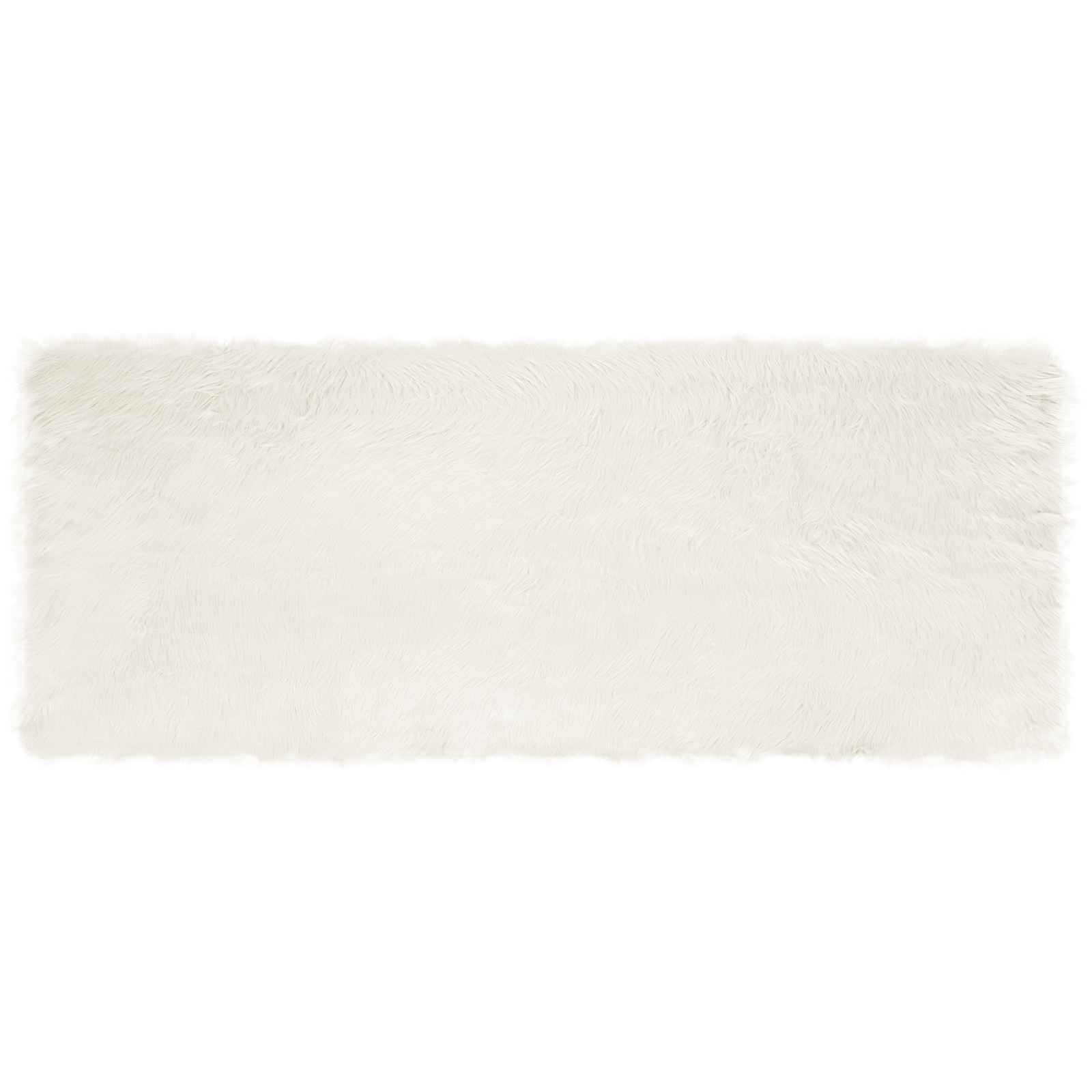 Vidaxl nep schapenvacht tapijt tafalla wit 80 x 200 cm polyester