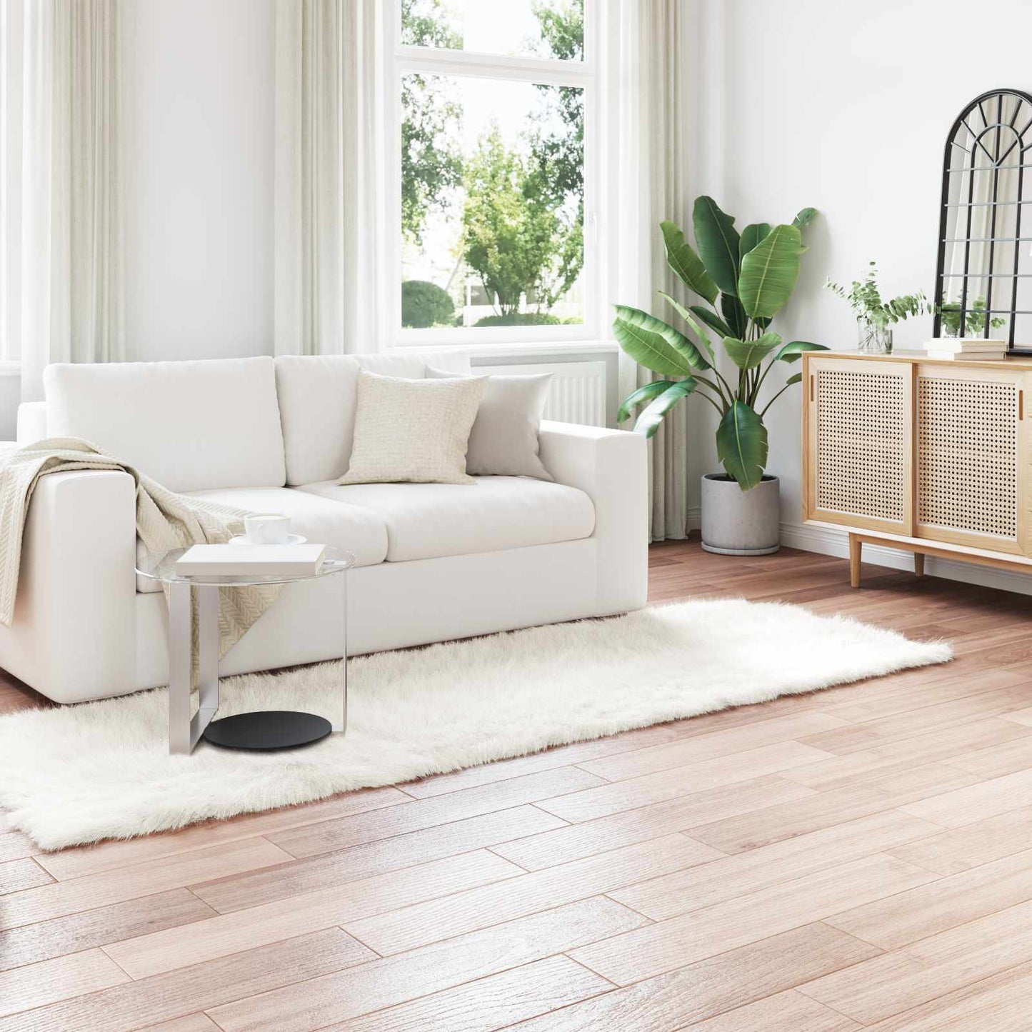 Vidaxx tappeto in finta pelle di pecora tafalla bianco 80 x 250 cm poliestere