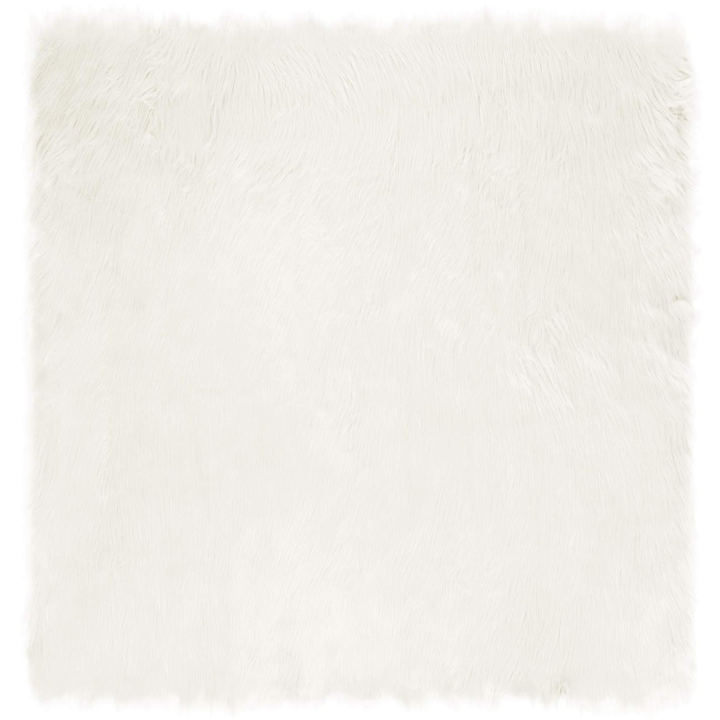 Vidaxl nep schapenvacht tapijt tafalla wit 120 x 120 cm polyester