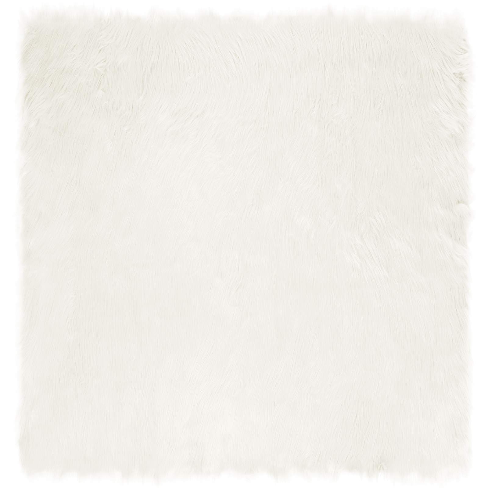 Vidaxl nep schapenvacht tapijt tafalla wit 120 x 120 cm polyester