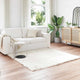 Vidaxl nep schapenvacht tapijt tafalla wit 160 x 160 cm polyester