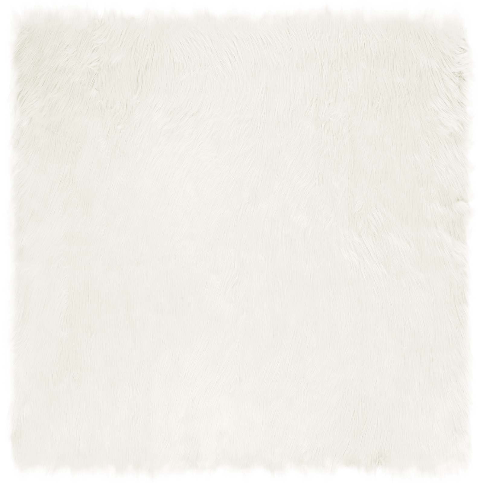 Vidaxl nep schapenvacht tapijt tafalla wit 240 x 240 cm polyester