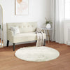 Vidaxx tappeto finta pelle di pecora tafalla bianco ø 120 cm poliestere