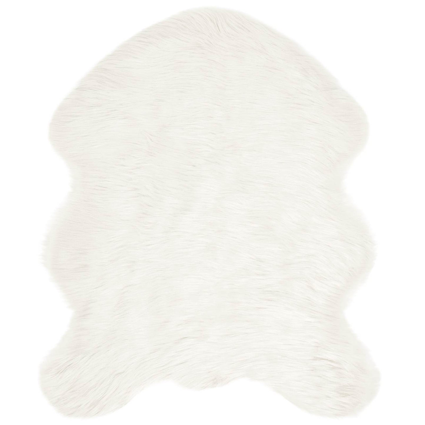 Vidaxl nep schapenvacht tapijt tafalla wit 50 x 80 cm polyester