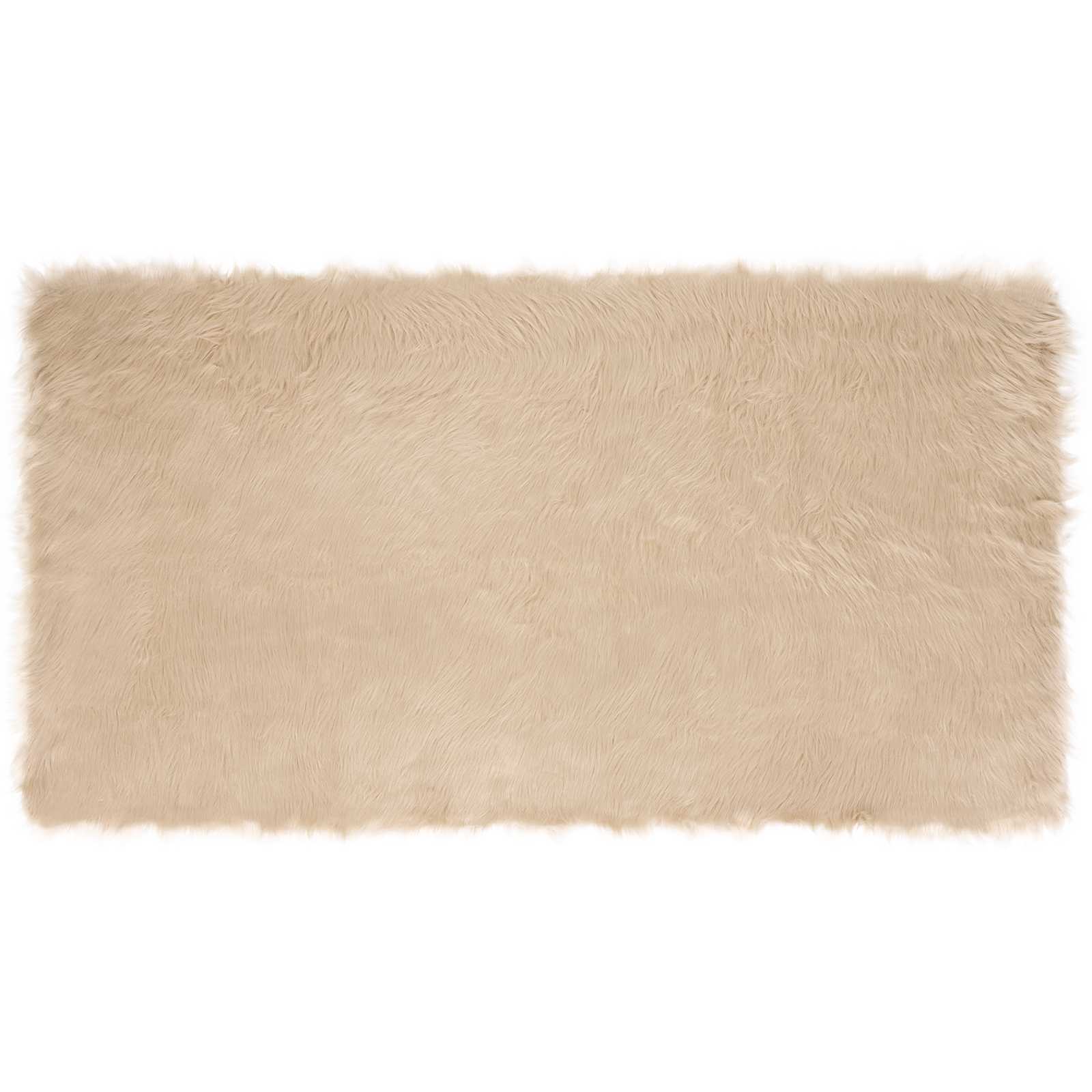 Vidaxl nep schapenvacht tapijt tafalla beige 80 x 150 cm polyester