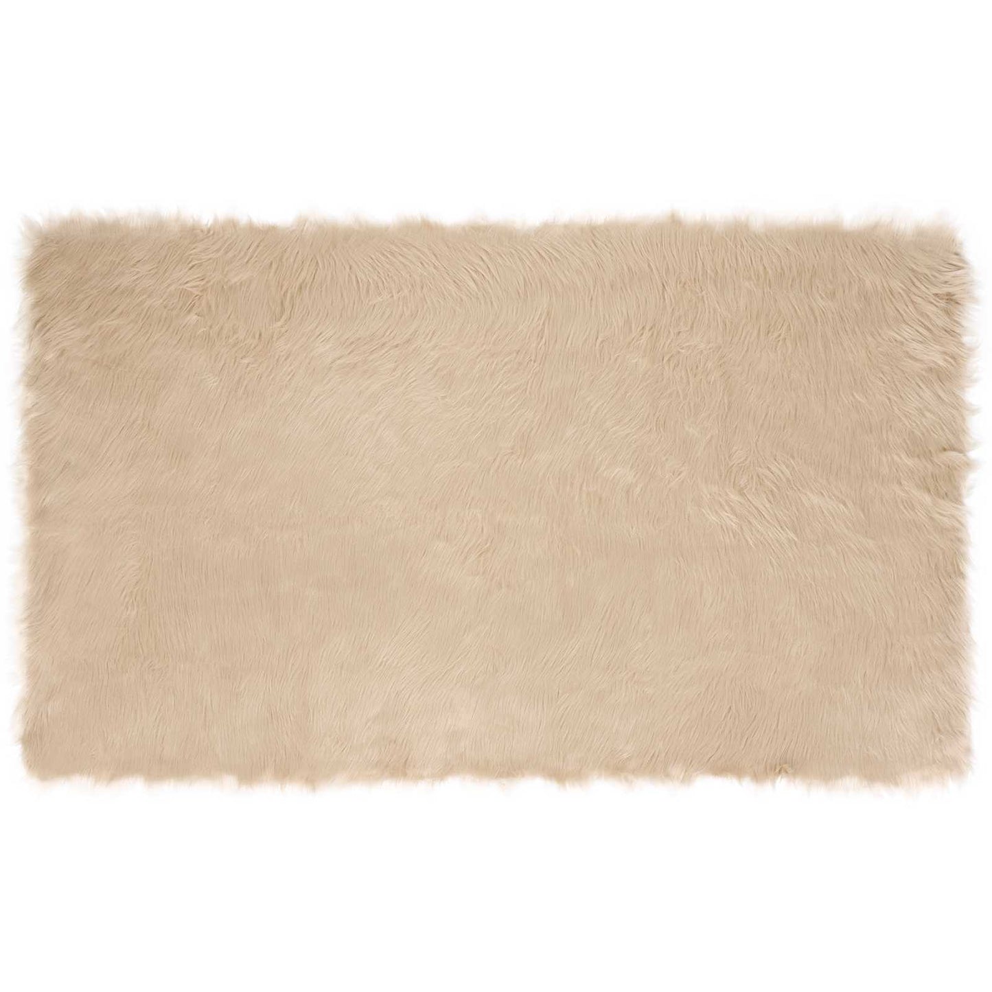 Vidaxx tappeto in finta pelle di pecora tafalla beige 100 x 200 cm poliestere