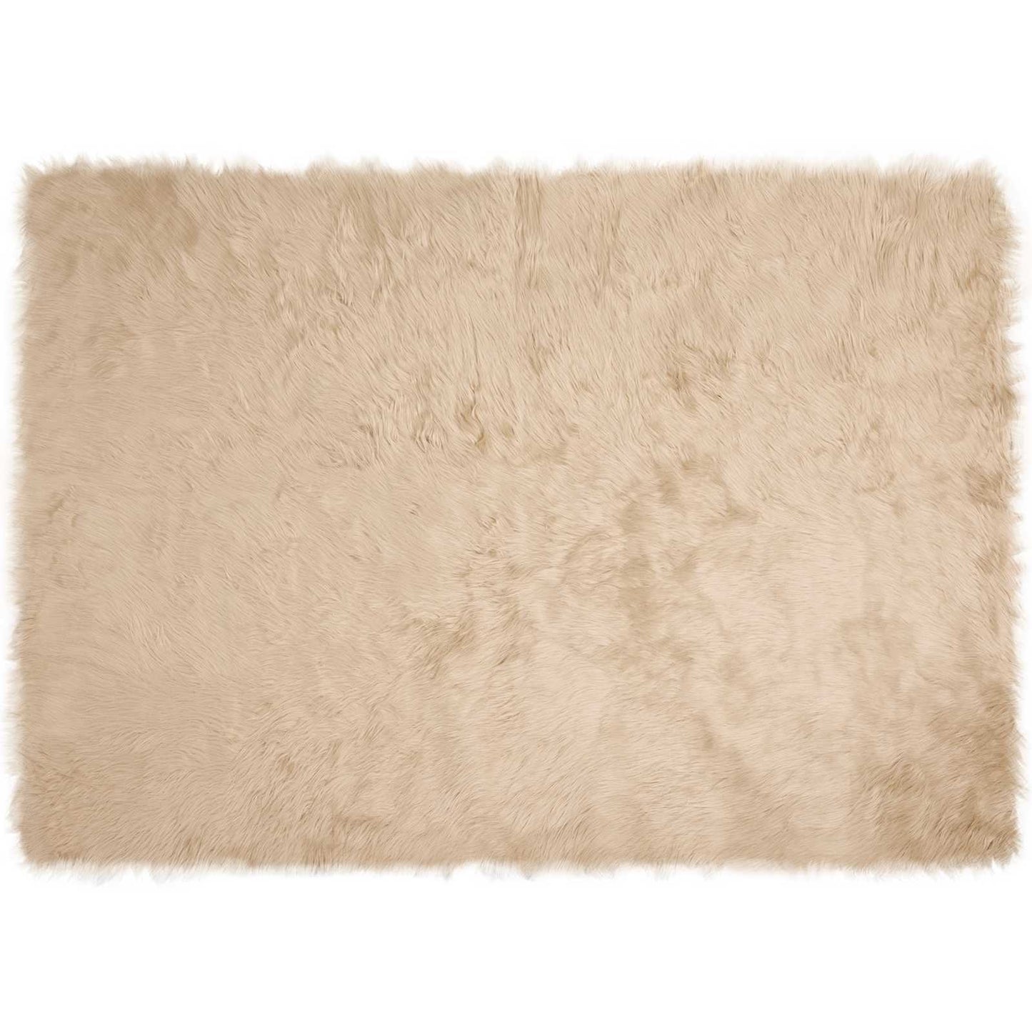 VidaXL tappeto in finta pelle di pecora tafalla beige 140 x 200 cm poliestere