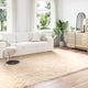 Vidaxl nep schapenvacht tapijt tafalla beige 200 x 280 cm polyester