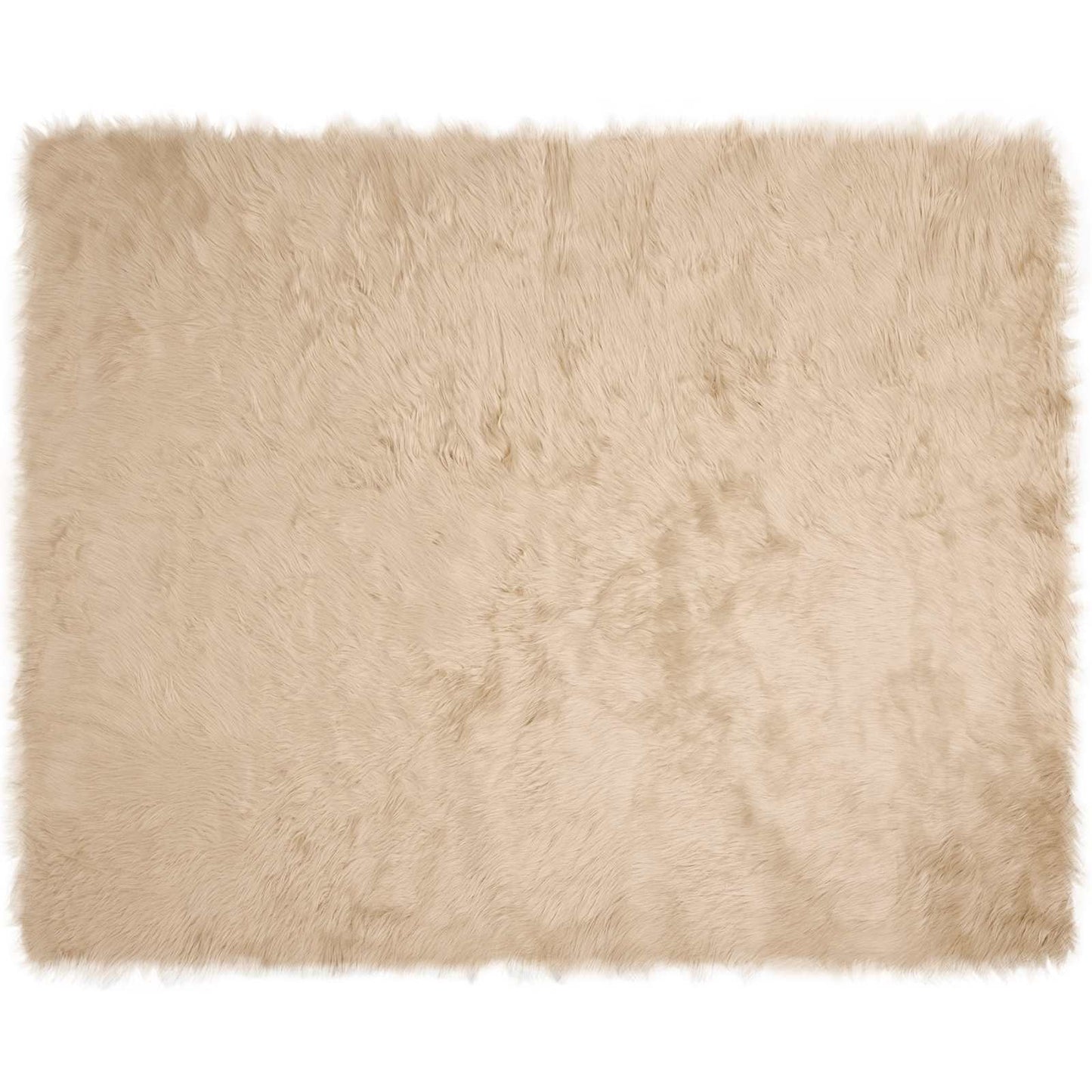 Vidaxl nep schapenvacht tapijt tafalla beige 200 x 280 cm polyester