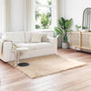 Vidaxx tappeto in finta pelle di pecora tafalla beige 160 x 160 cm poliestere