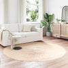 Vidaxl nep schapenvacht tapijt tafalla beige ø 160 cm polyester