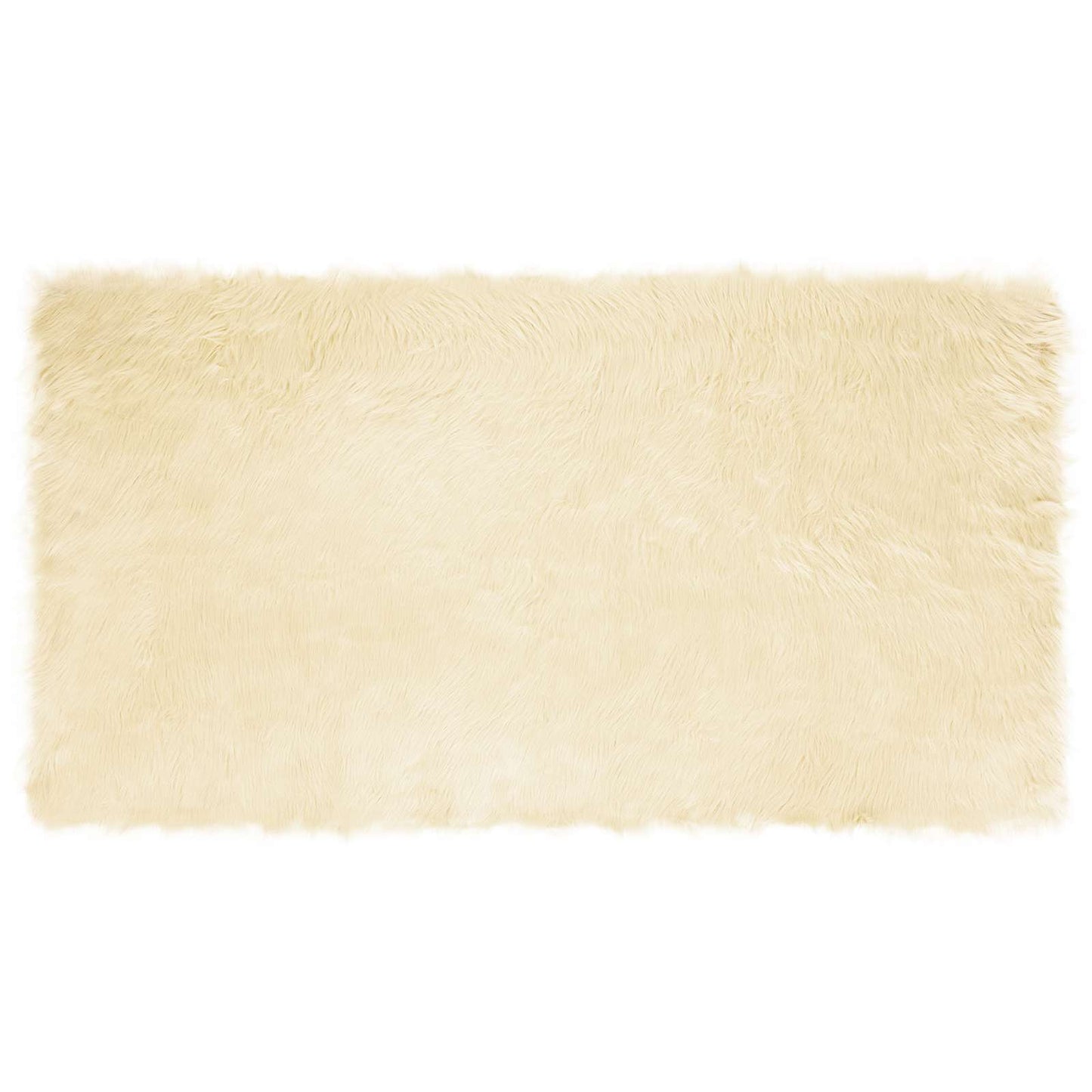 Vidaxx alfombra de piel de oveja sintética tafalla crema 80 x 150 cm poliéster