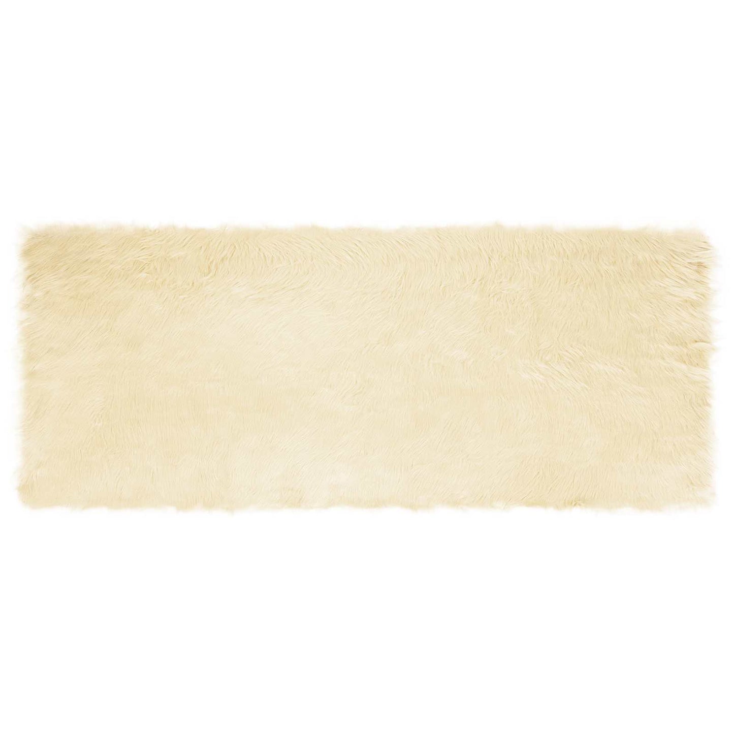 VidaXL tappeto in finta pelle di pecora tafalla crema 80 x 200 cm poliestere