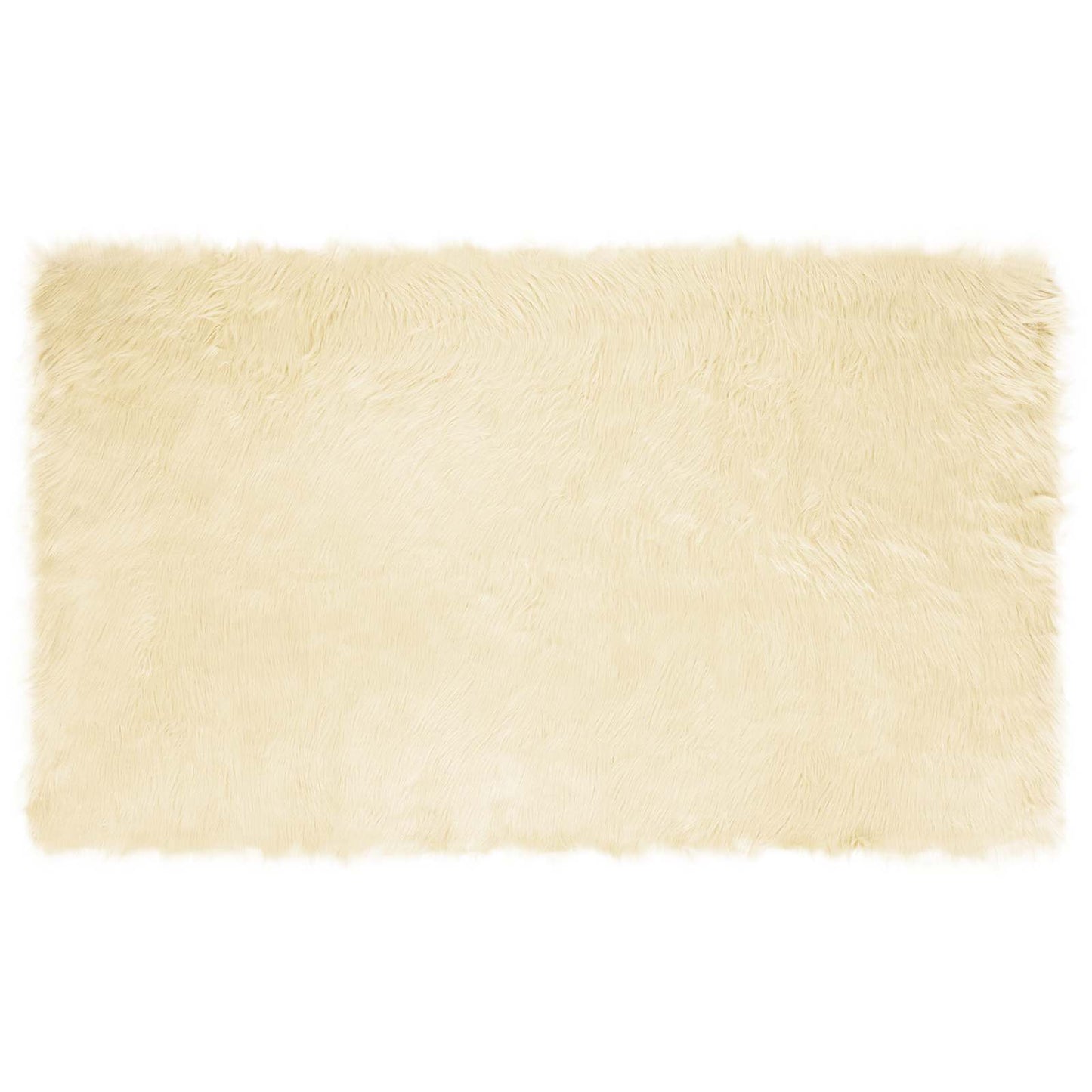 VidaXL tappeto in finta pelle di pecora tafalla crema 100 x 200 cm poliestere