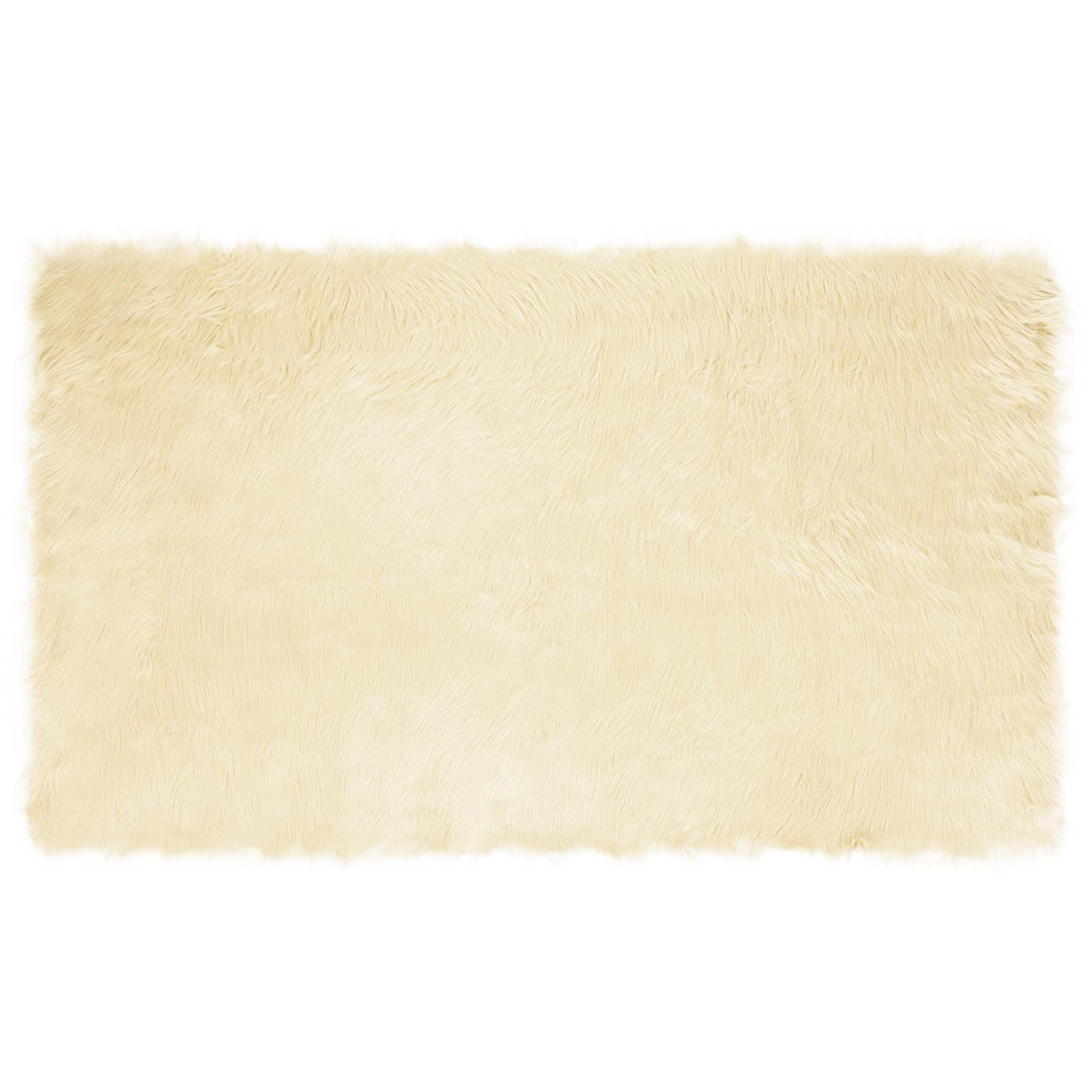 Vidaxl nep schapenvacht tapijt tafalla crème 100 x 200 cm polyester