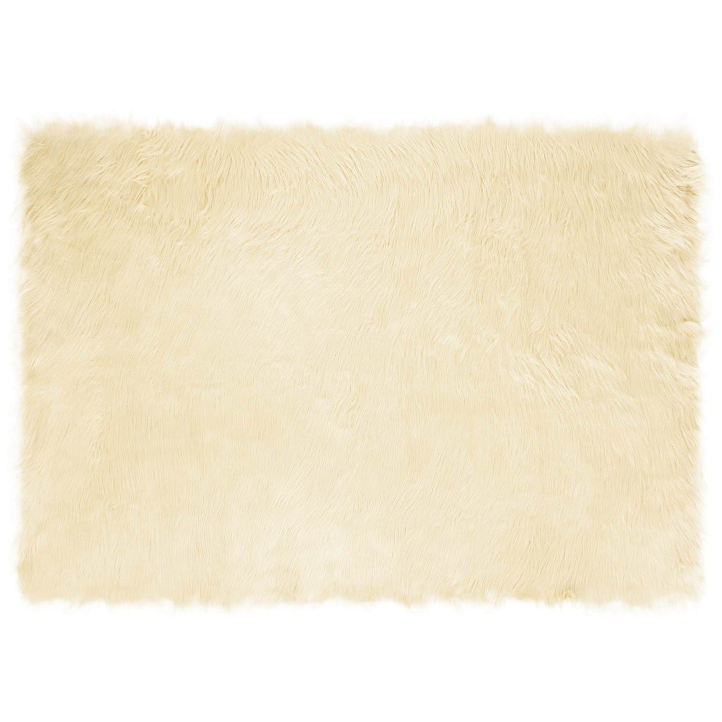 Vidaxl nep schapenvacht tapijt tafalla crème 120 x 170 cm polyester