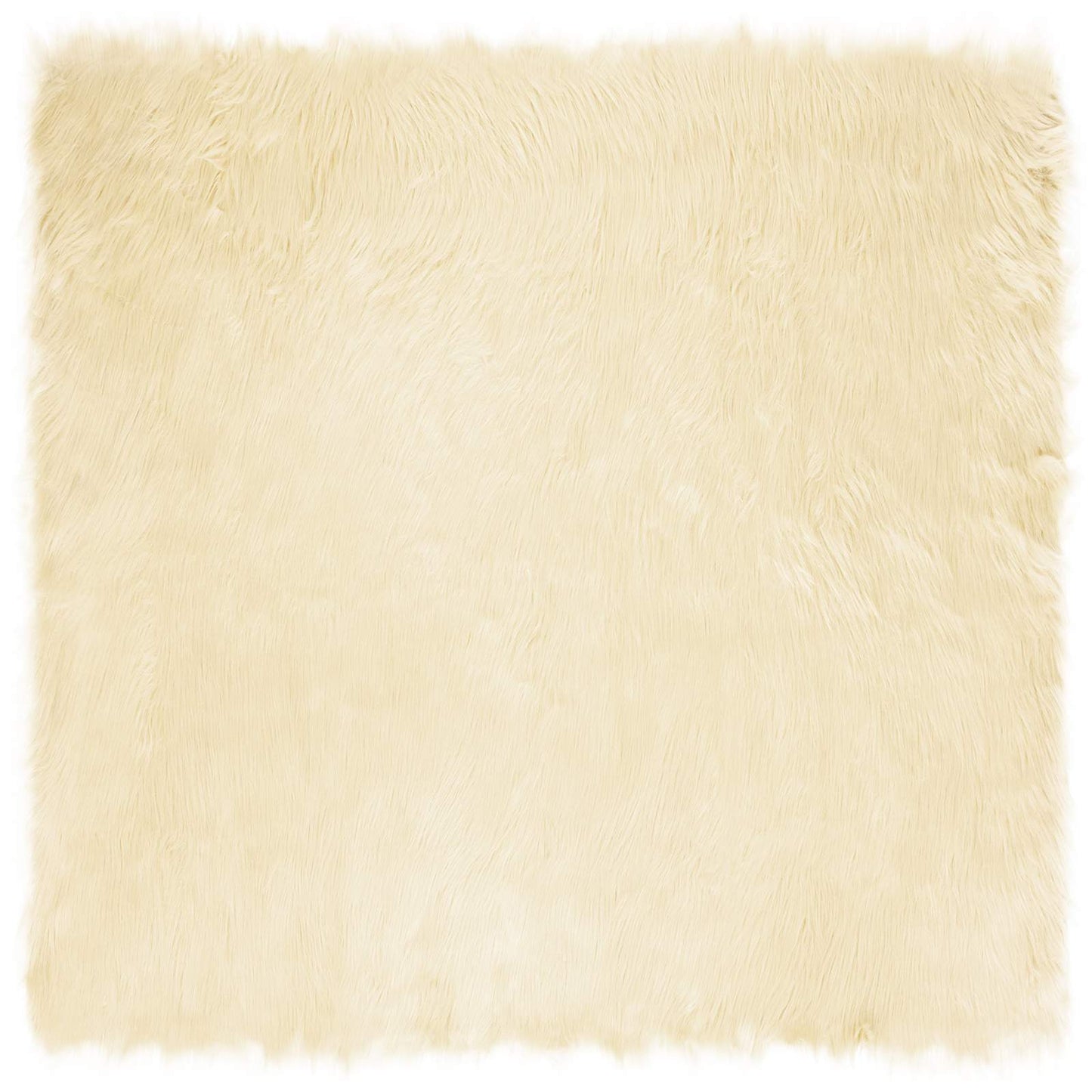 Vidaxl nep schapenvacht tapijt tafalla crème 200 x 200 cm polyester