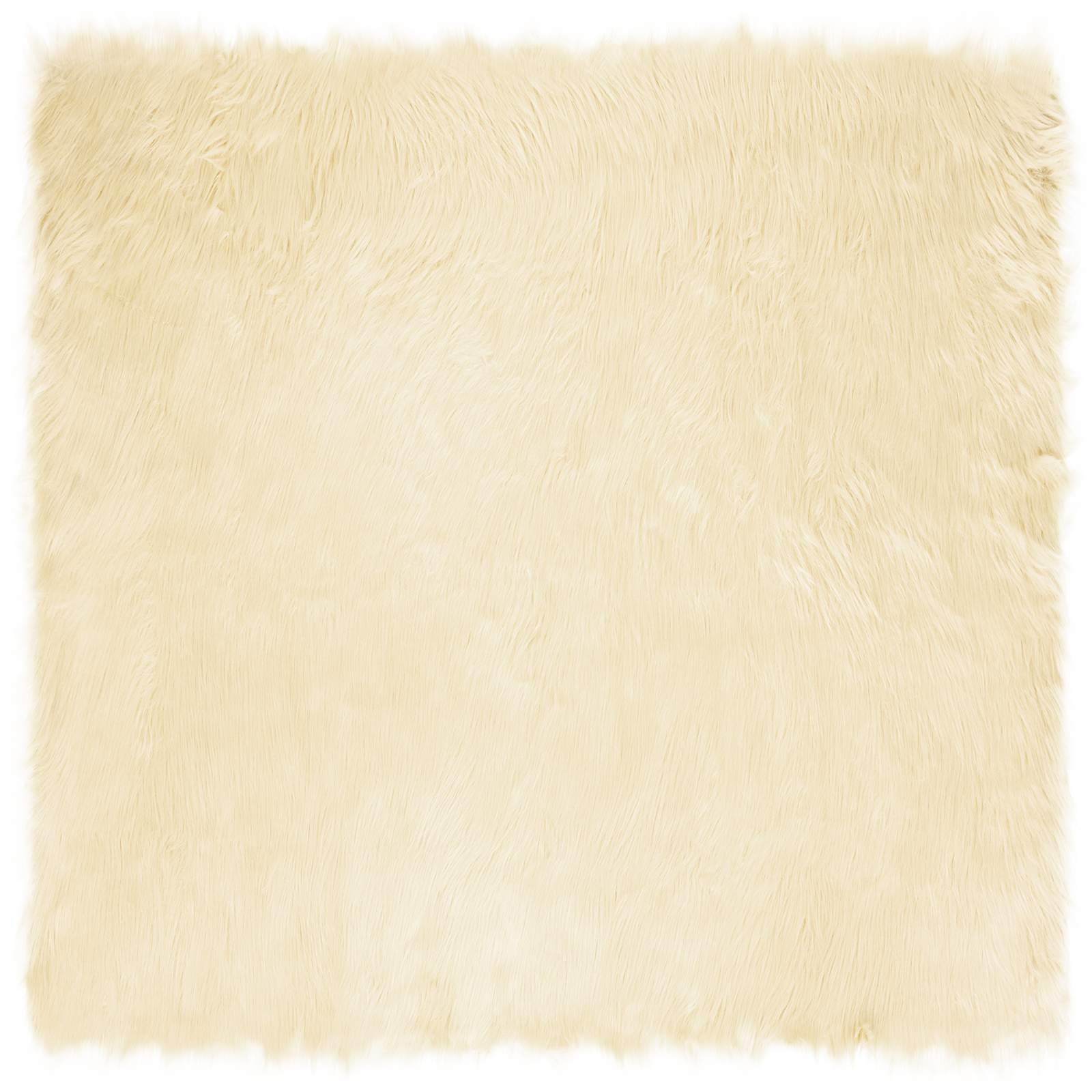Vidaxl nep schapenvacht tapijt tafalla crème 240 x 240 cm polyester
