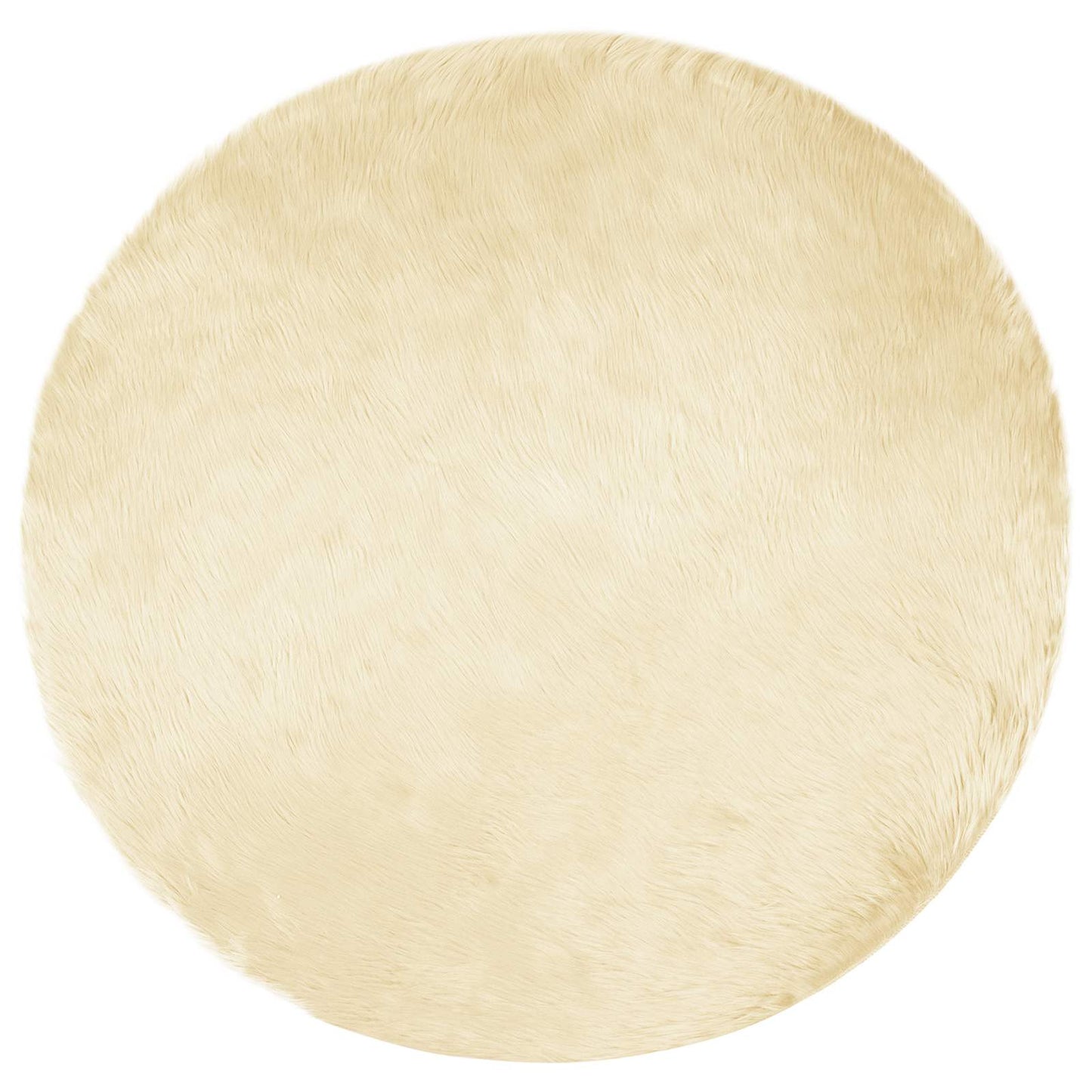 VidaXL tappeto finta pelle di pecora tafalla crema ø 160 cm poliestere