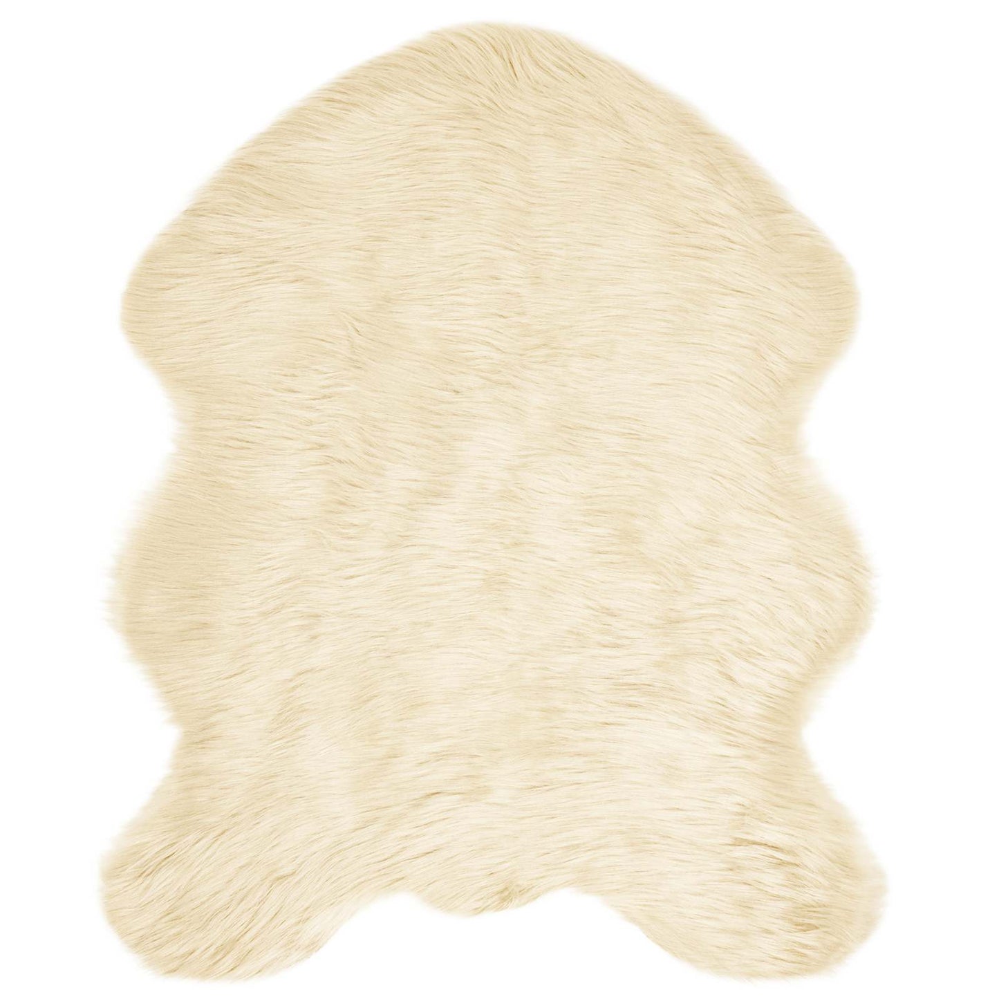 VidaXL tappeto finta pelle di pecora tafalla crema 50 x 80 cm poliestere