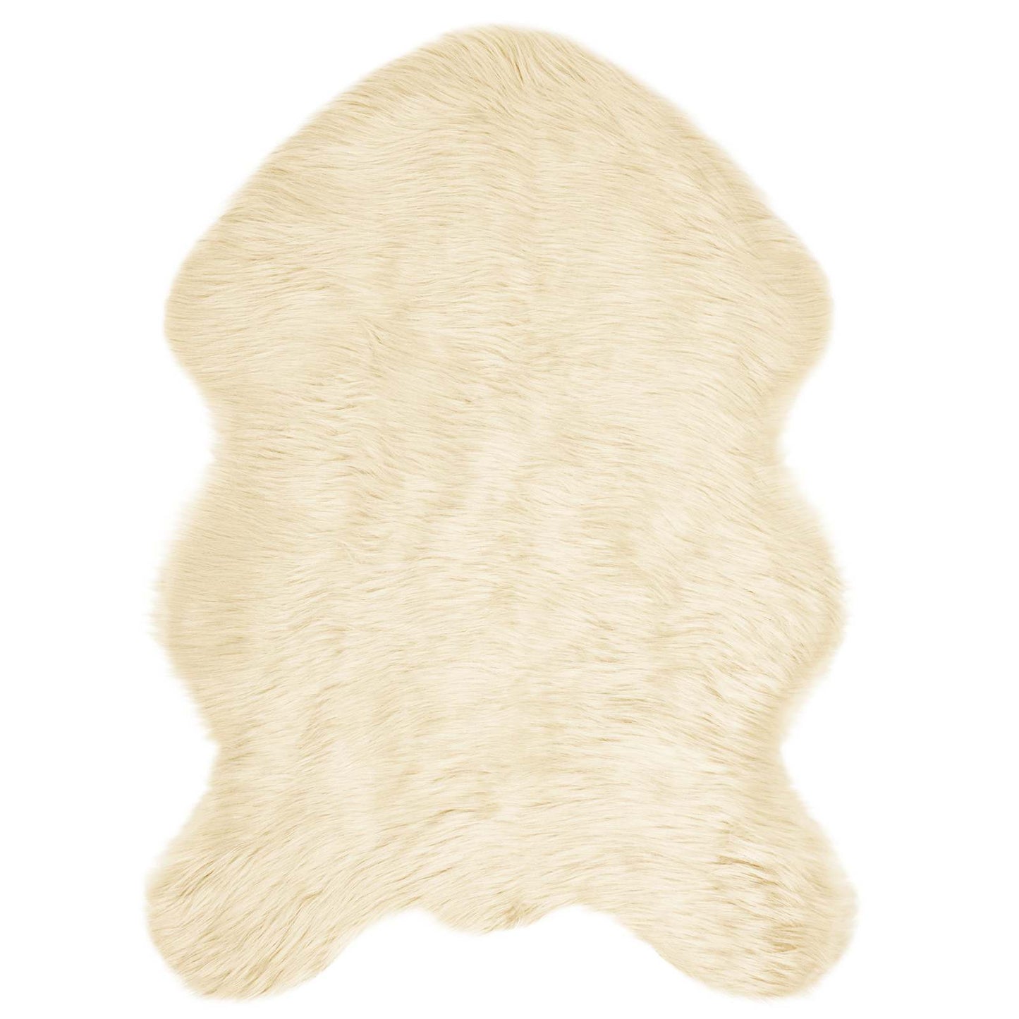 VidaXL tappeto in finta pelle di pecora tafalla crema 60 x 90 cm poliestere