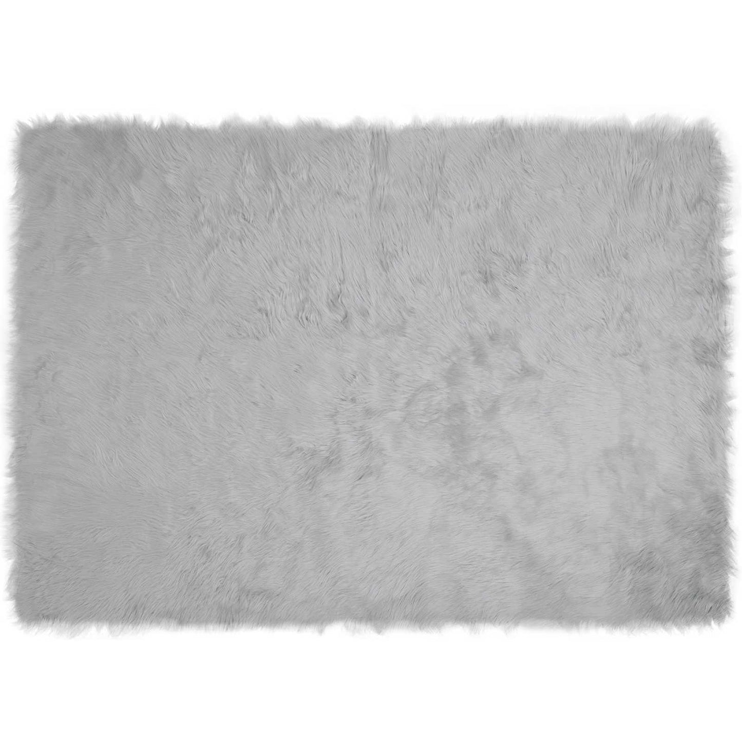 Vidaxx tappeto in finta pelle di pecora tafalla grigio 140 x 200 cm poliestere