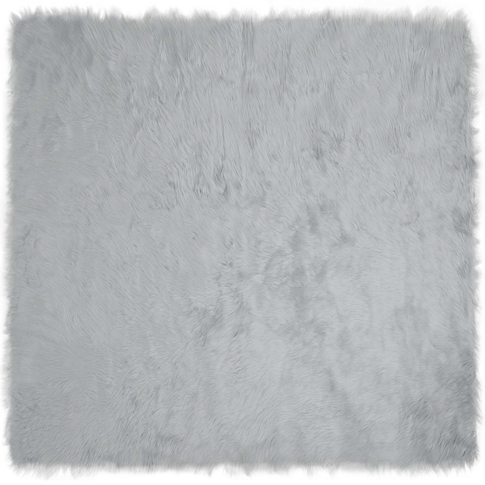Vidaxl nep schapenvacht tapijt tafalla grijs 240 x 240 cm polyester