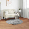 Vidaxx tappeto finta pelle di pecora tafalla grigio ø 120 cm poliestere