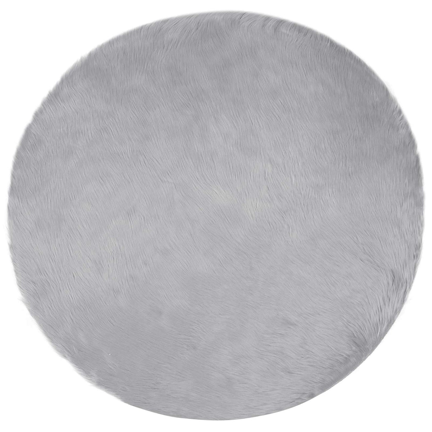 Vidaxx tappeto finta pelle di pecora tafalla grigio ø 120 cm poliestere