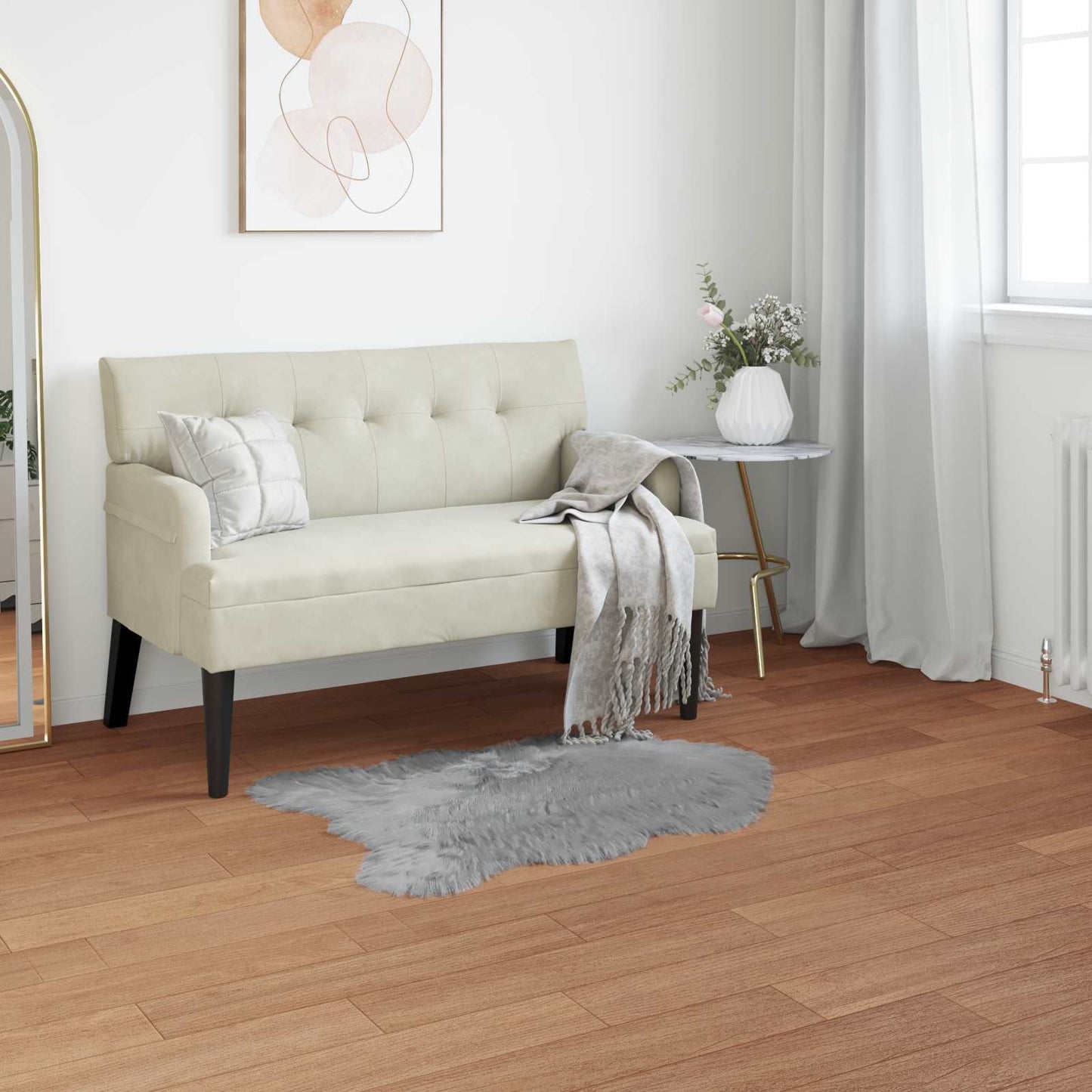 Vidaxx tappeto in finta pelle di pecora tafalla grigio 80 x 120 cm poliestere