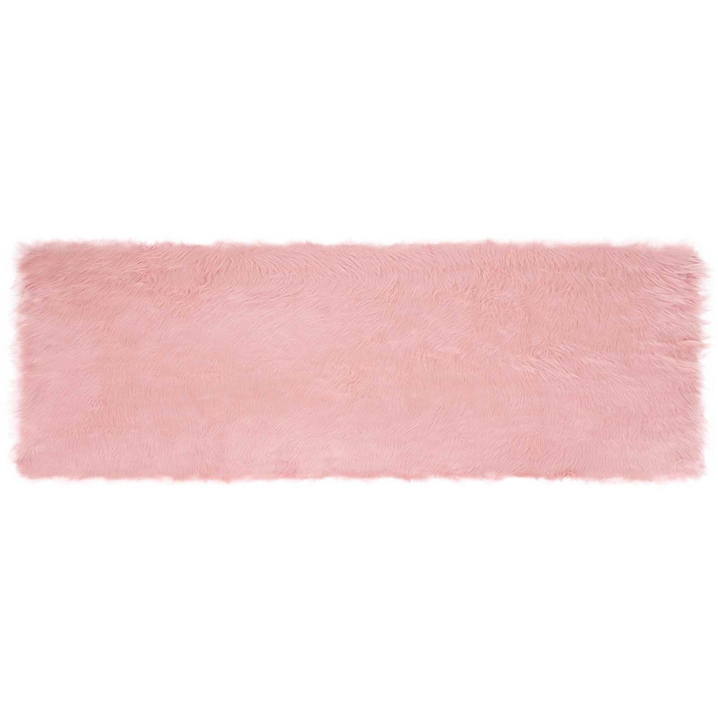 Vidaxl nep schapenvacht tapijt tafalla roze 80 x 250 cm polyester