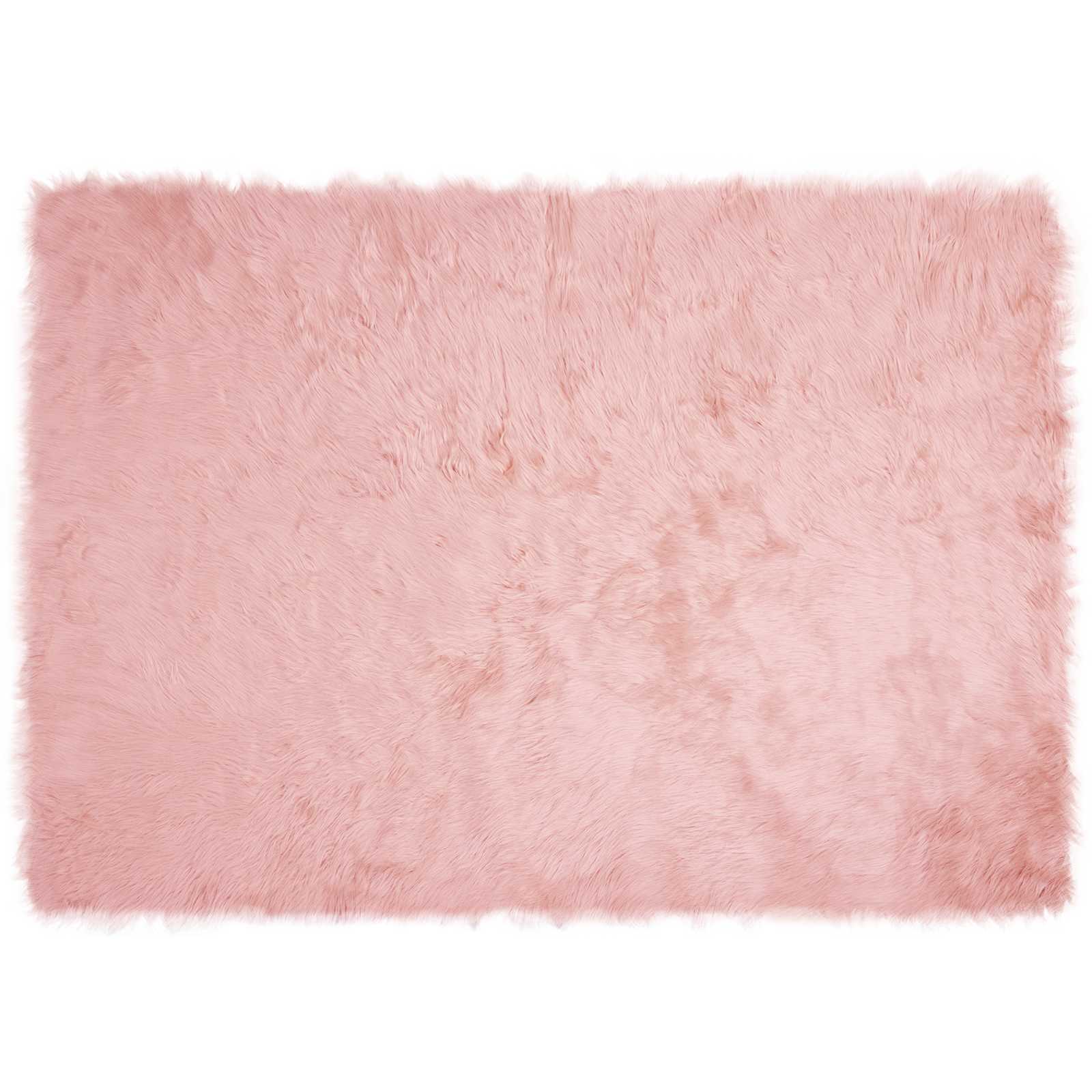 Vidaxl nep schapenvacht tapijt tafalla roze 140 x 200 cm polyester