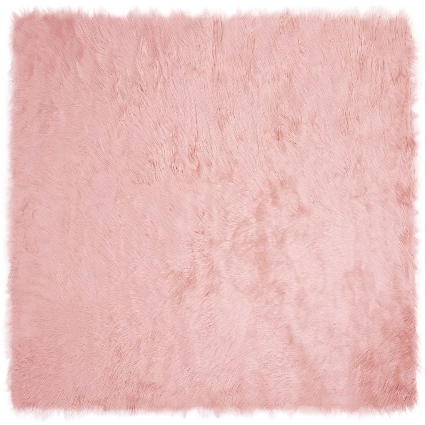 Vidaxl nep schapenvacht tapijt tafalla roze 240 x 240 cm polyester