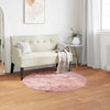 Vidaxl nep schapenvacht tapijt tafalla roze ø 100 cm polyester